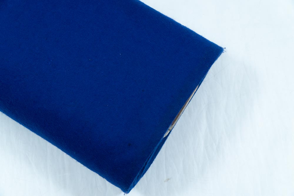 Blue Wool Blend Fabric