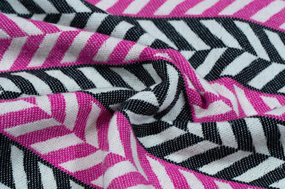 White, Pink & Black Cotton Blend Jacquard | SKU: JDD-60