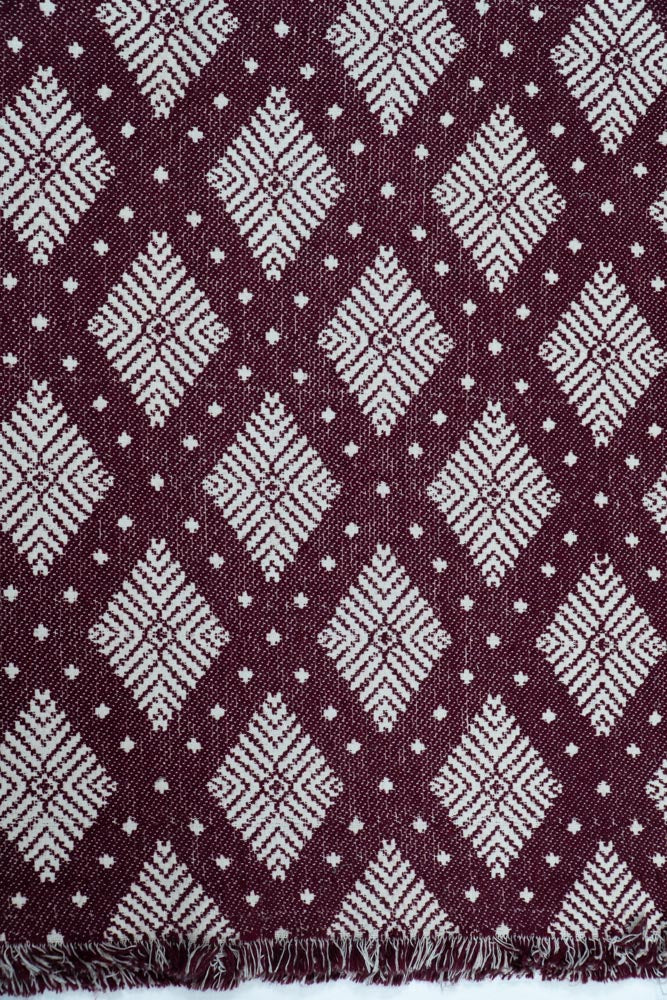Maroon Cotton Jacquard (Sku: JDD-86)