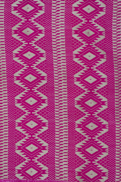 Pink & Golden Cotton Acrylic & Lurex Jacquard | SKU: JDD-353