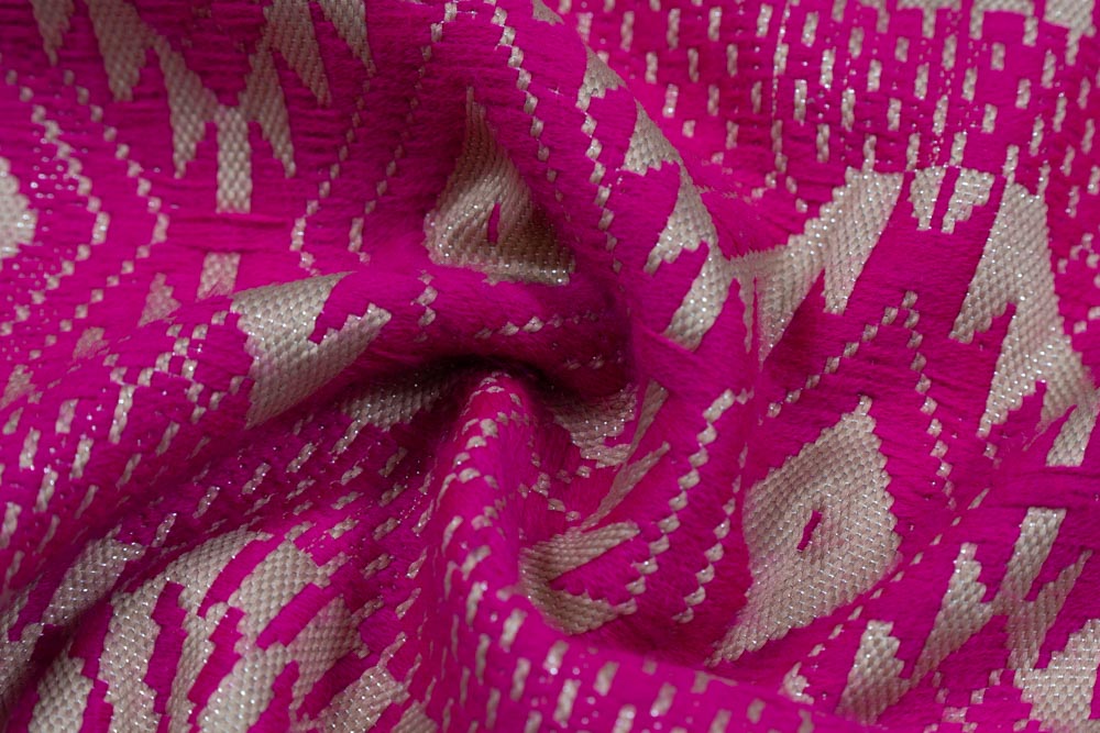 Pink Lurex Jacquard (Sku: JDD-353)