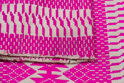 Pink & Golden Cotton Acrylic & Lurex Jacquard | SKU: JDD-353