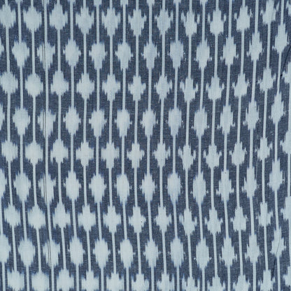 Grey & White Cotton Handloom Ikat | SKU: IK-26