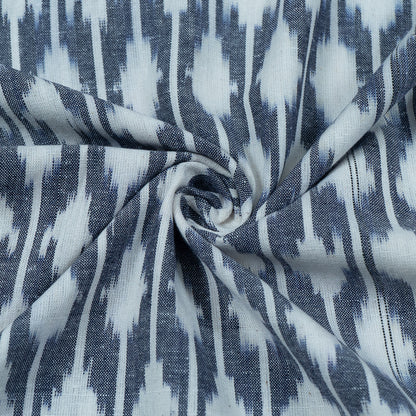 Grey & White Cotton Handloom Ikat | SKU: IK-26