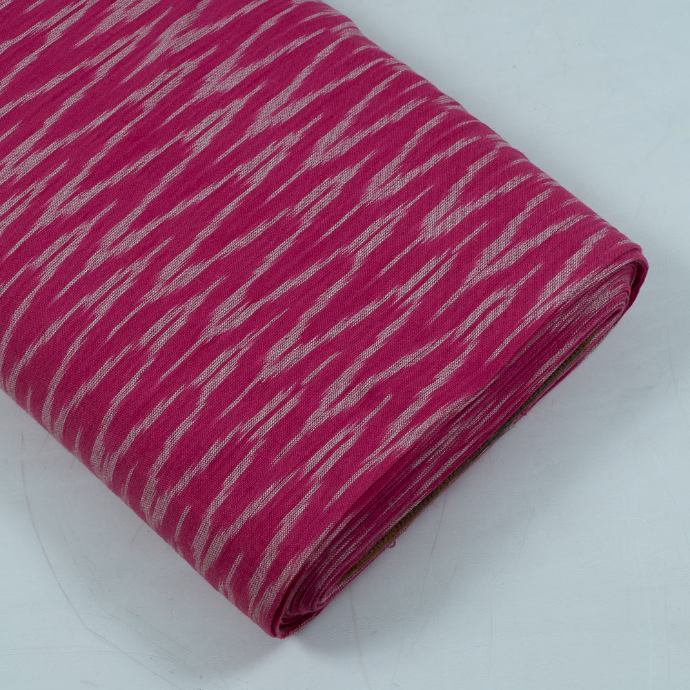 Pink & White Chevron Cotton Handloom Ikat (Sku: F-15)