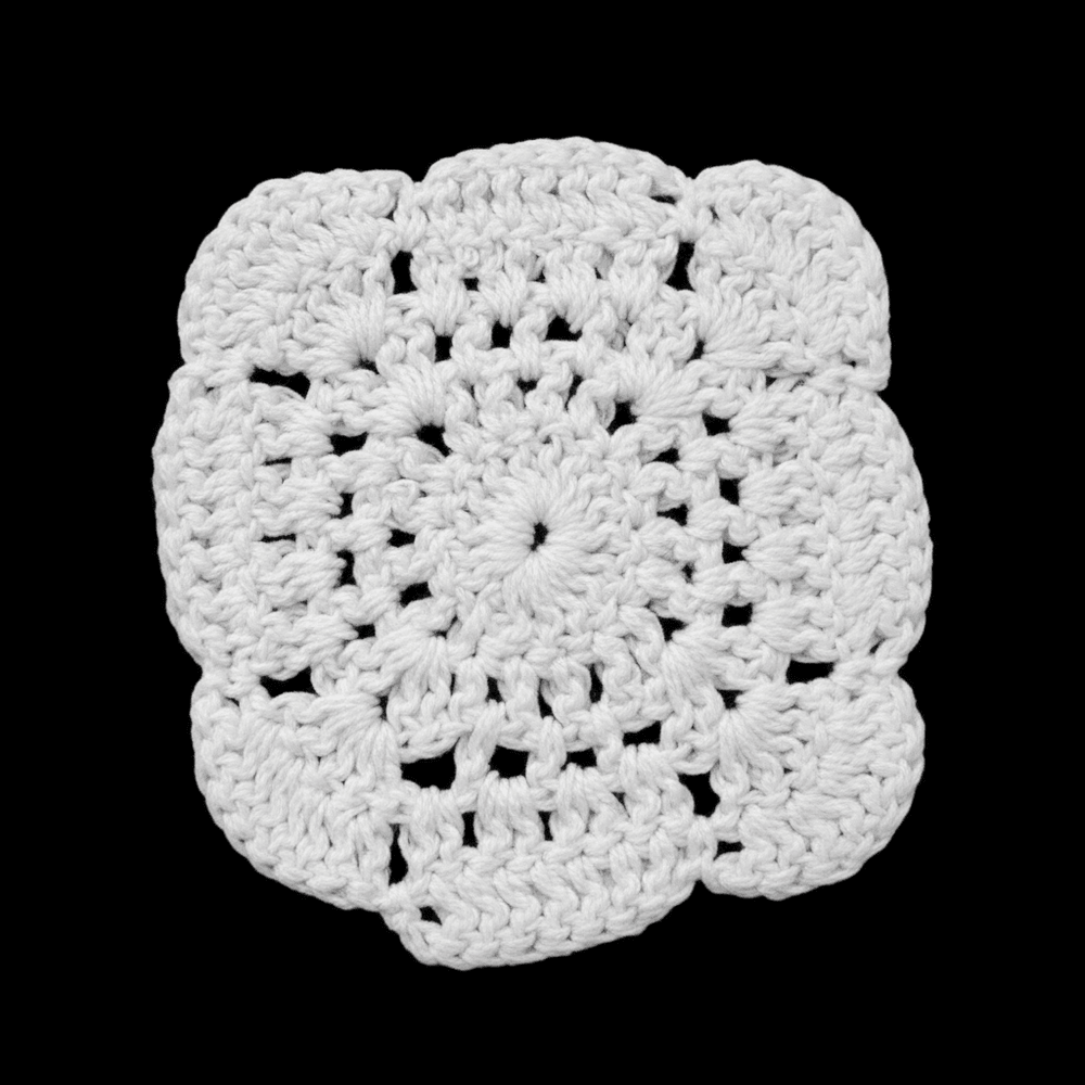 Off White Dyeable Cotton Hand Crochet Patch ( Width : 3 Inch & Lenght : 3 Inch )