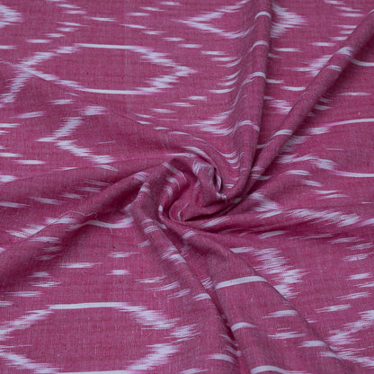 Pink and white Cotton Handloom Ikat | SKU: I-828