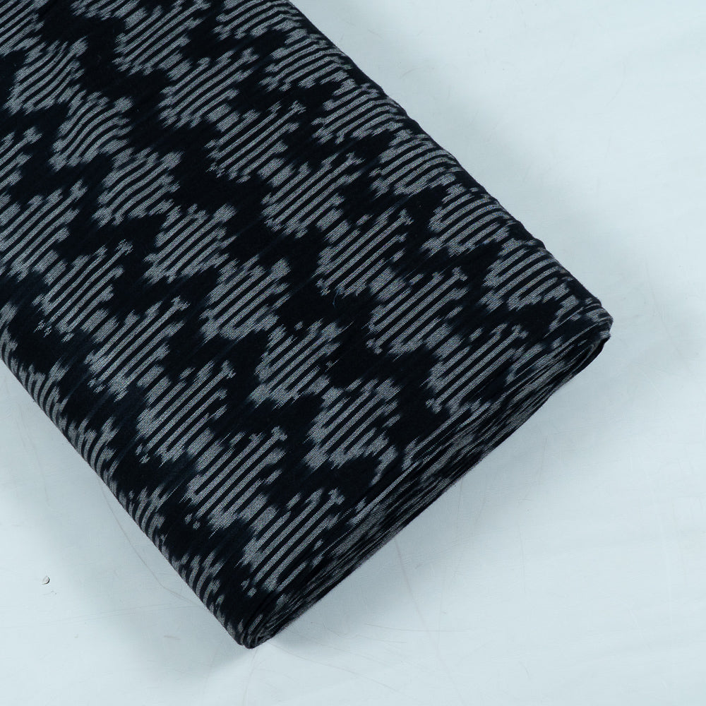 Black & White Fine Quality Cotton Handloom Ikat (Sku: F-24)