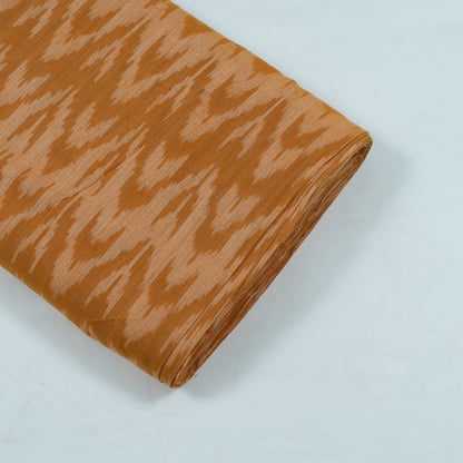 Mustard Cotton Voile Mercerised Handloom Ikat Fabric for Dresses | Width: 44"