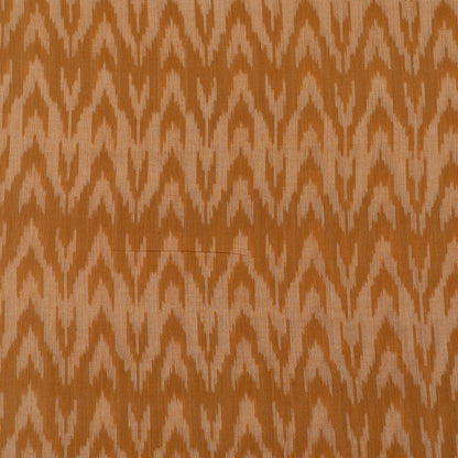 Mustard Cotton Voile Mercerised Handloom Ikat Fabric for Dresses | Width: 44"