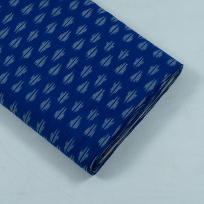 Blue & White Cotton Voile Mercerised Handloom Ikat (Sku: IK-215)