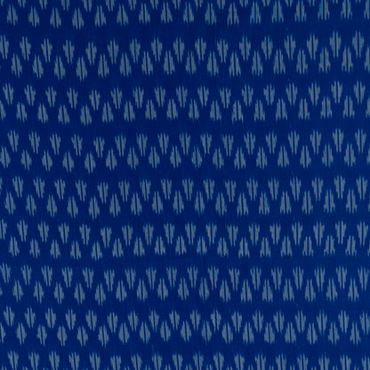 Blue & White Cotton Voile Mercerised Handloom Ikat (Sku: IK-215)