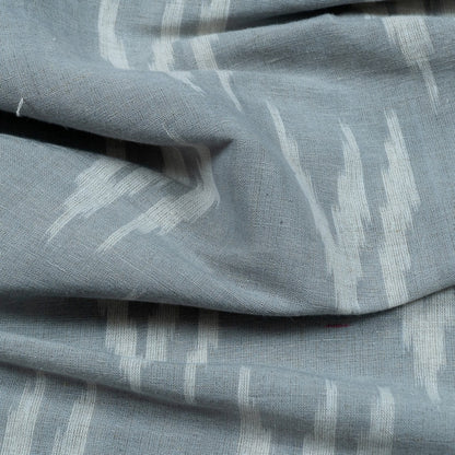 Grey & White Linen Cotton Blend Ikat | SKU: IK-267