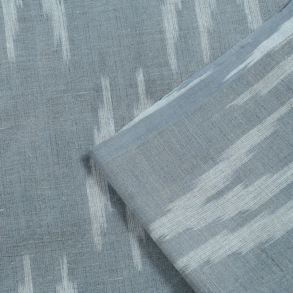 Grey & White Linen Cotton Blend Ikat | SKU: IK-267