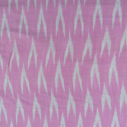 Pink & White Linen Cotton Blend Ikat (Sku: IK-265)