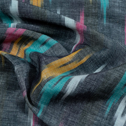 Multi Color Linen Cotton Blend Ikat (Sku: IK-263)