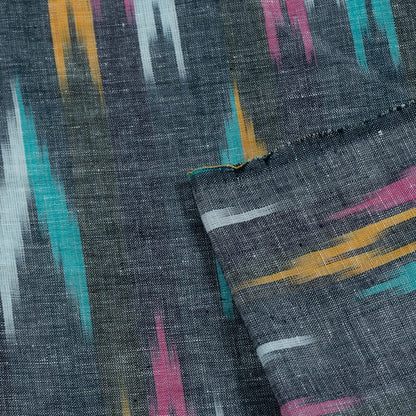 Multi Color Linen Cotton Blend Ikat (Sku: IK-263)