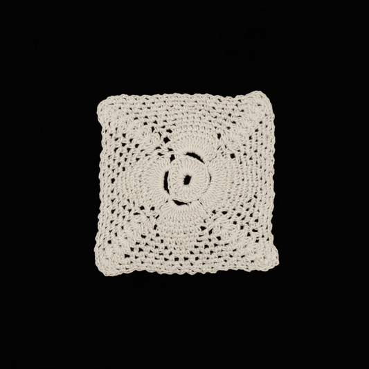 Biege Dyeable Cotton Hand Crochet Patch ( Width : 3 Inch & Lenght : 3 Inch )