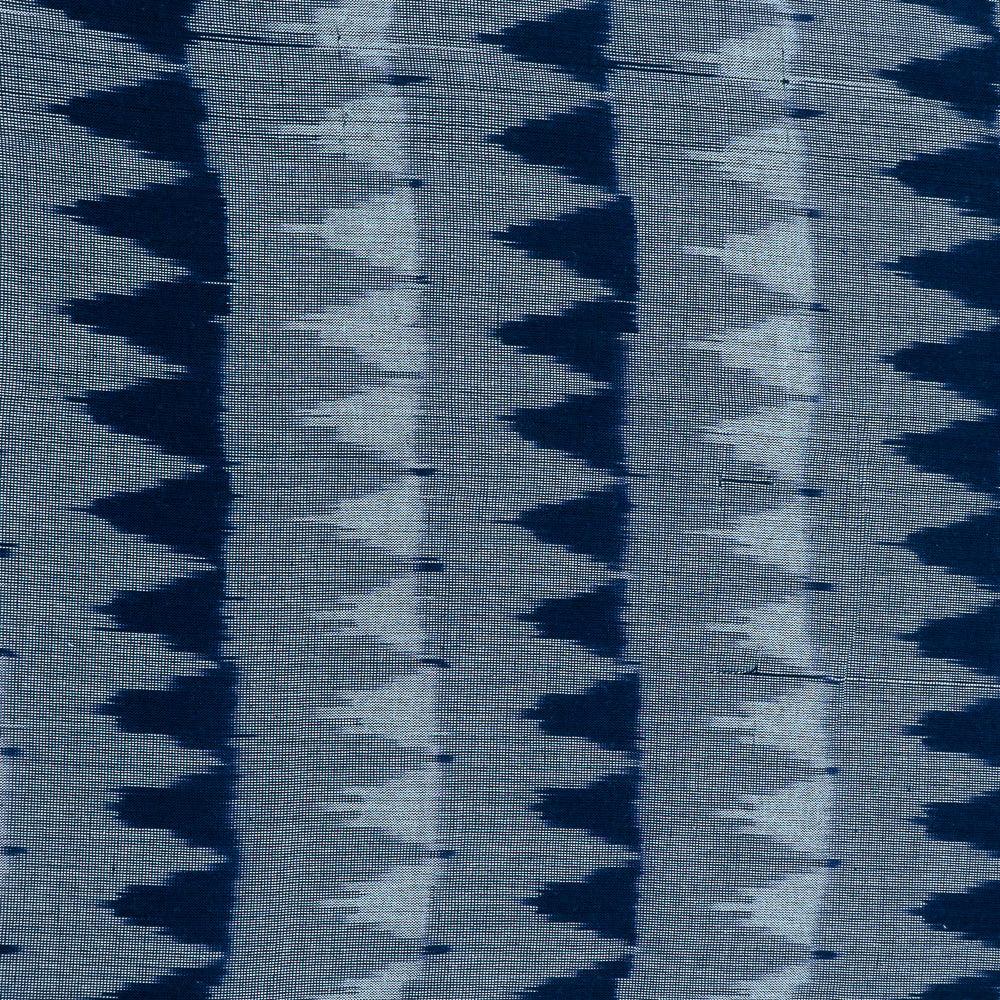 Blue & Grey Triangle Cotton Handloom Ikat (Sku: F-41)