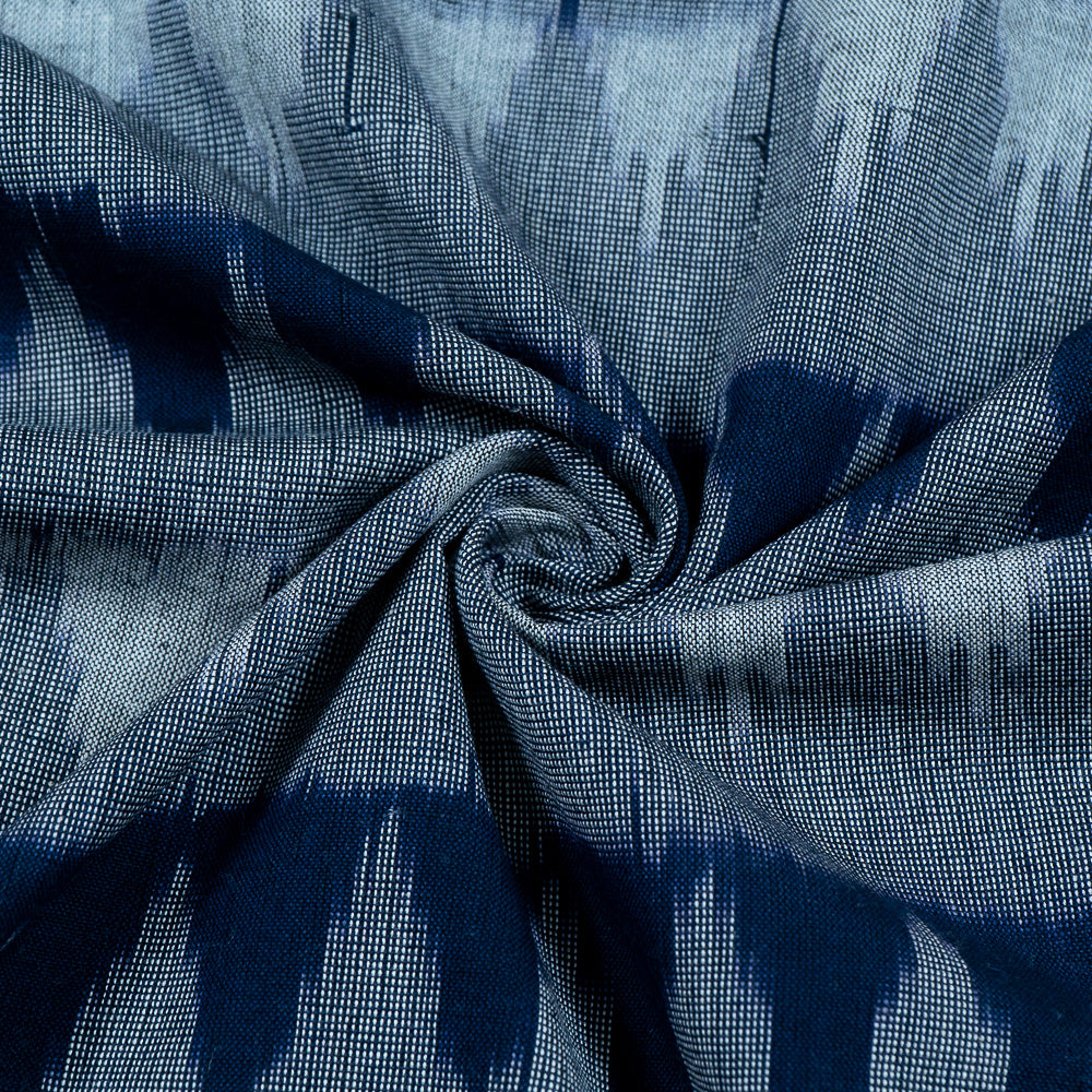 Blue & Grey Triangle Cotton Handloom Ikat (Sku: IK-78)