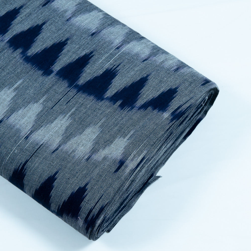 Blue & Grey Triangle Cotton Handloom Ikat (Sku: IK-78)