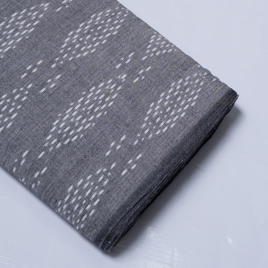 Grey & White Fine Quality Cotton Handloom Ikat (Sku: IK-102)