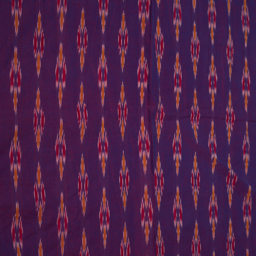 Purple Fine Quality Cotton Handloom Ikat (Sku: F-7)