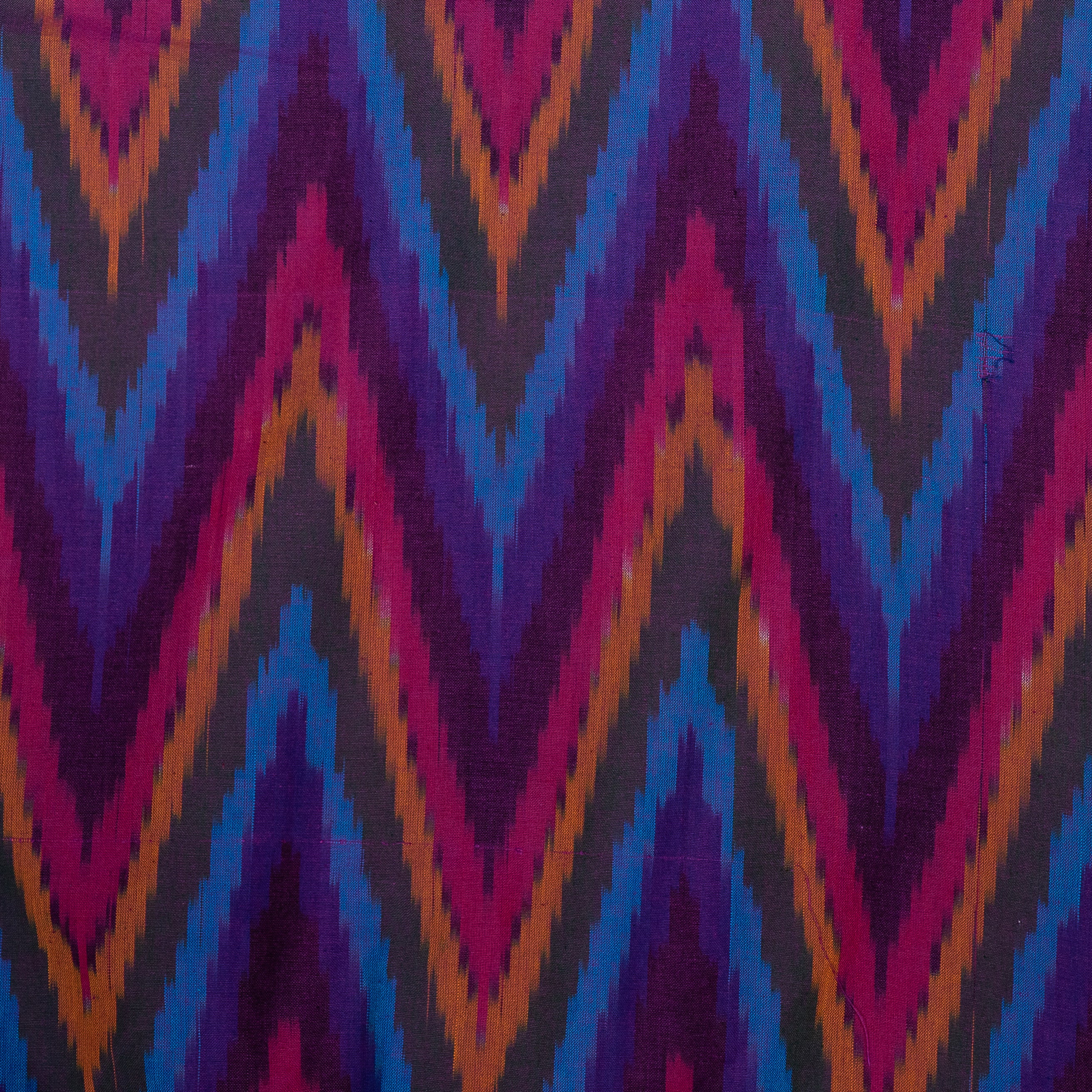 Multi Color Chevron Fine Quality Cotton Handloom Ikat (Sku: F-87)