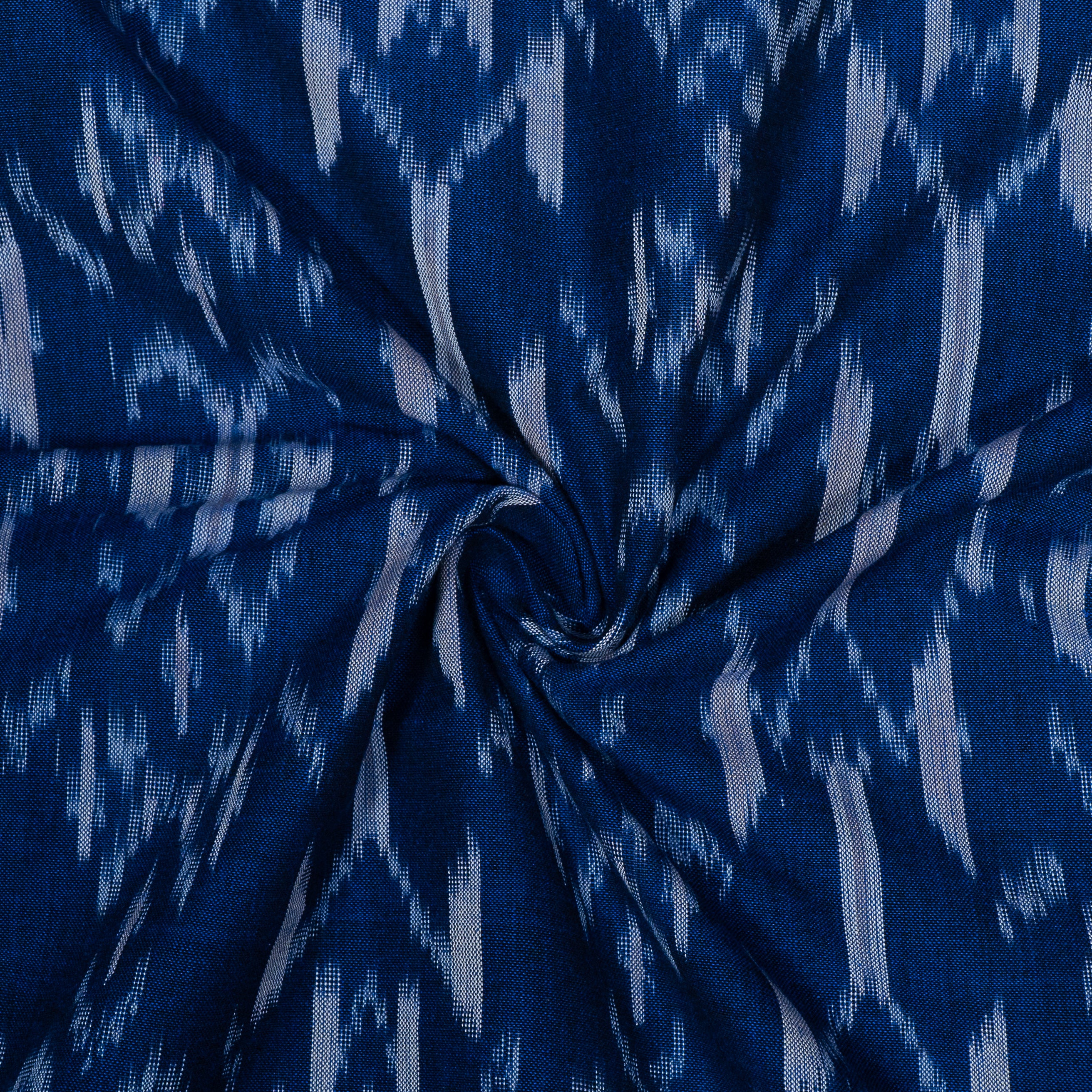 Blue & White Fine Quality Cotton Ikat (Sku: F-88)