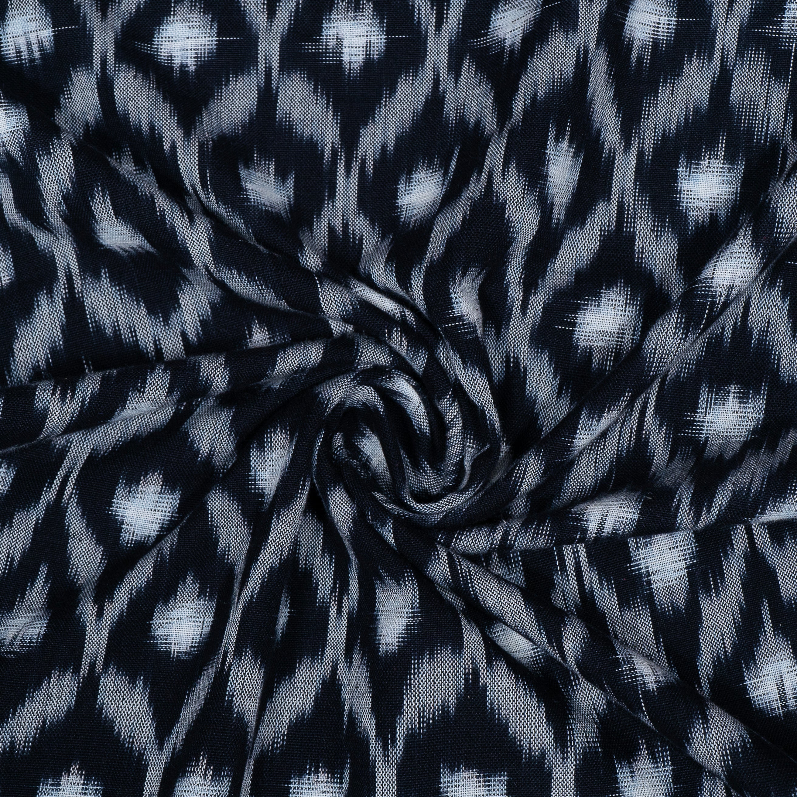 Black & White Cotton Handwoven Double Ikat (Sku: F-91)