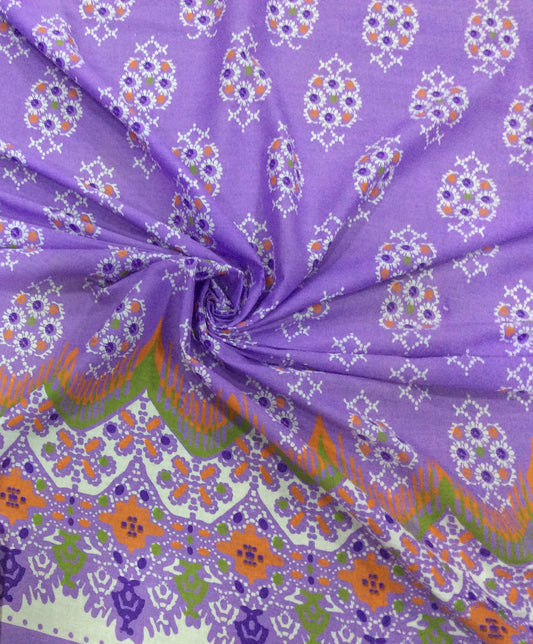 Purple Rayon Print Fabric