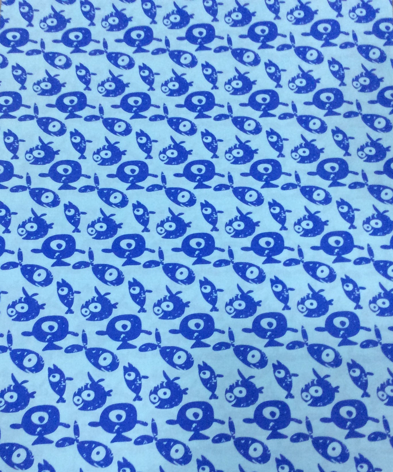 Blue Rayon Print Fabric