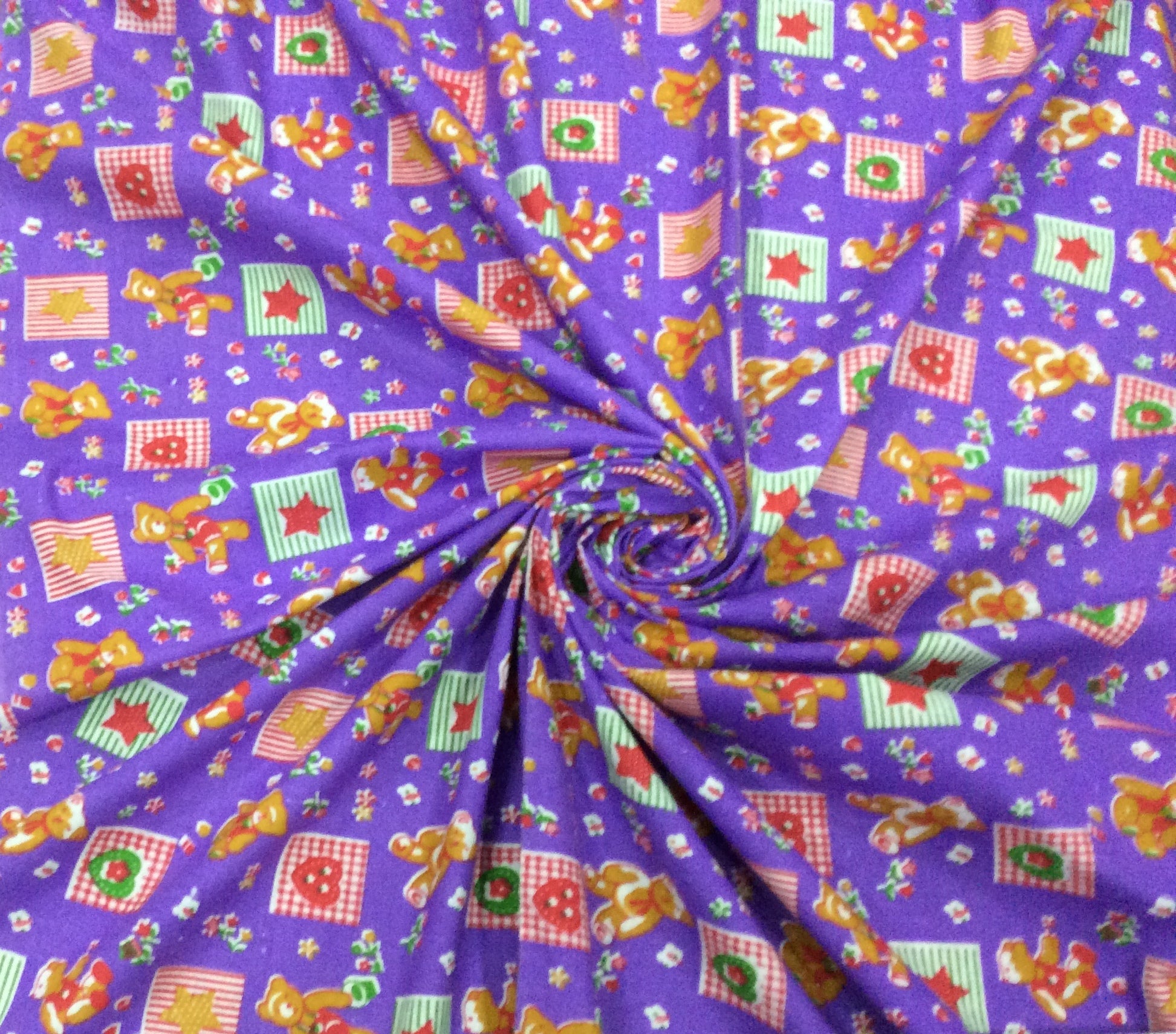 Purple Rayon Print Fabric