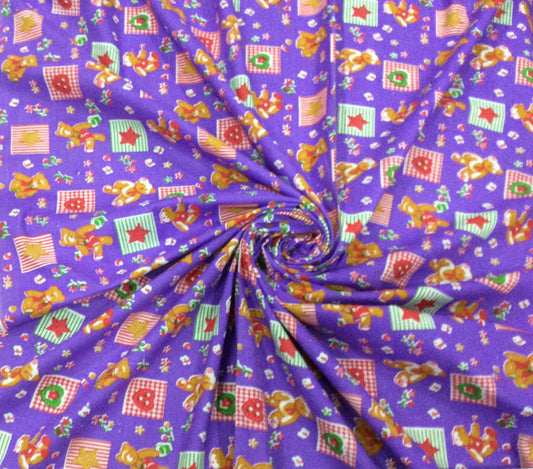 Purple Rayon Print Fabric