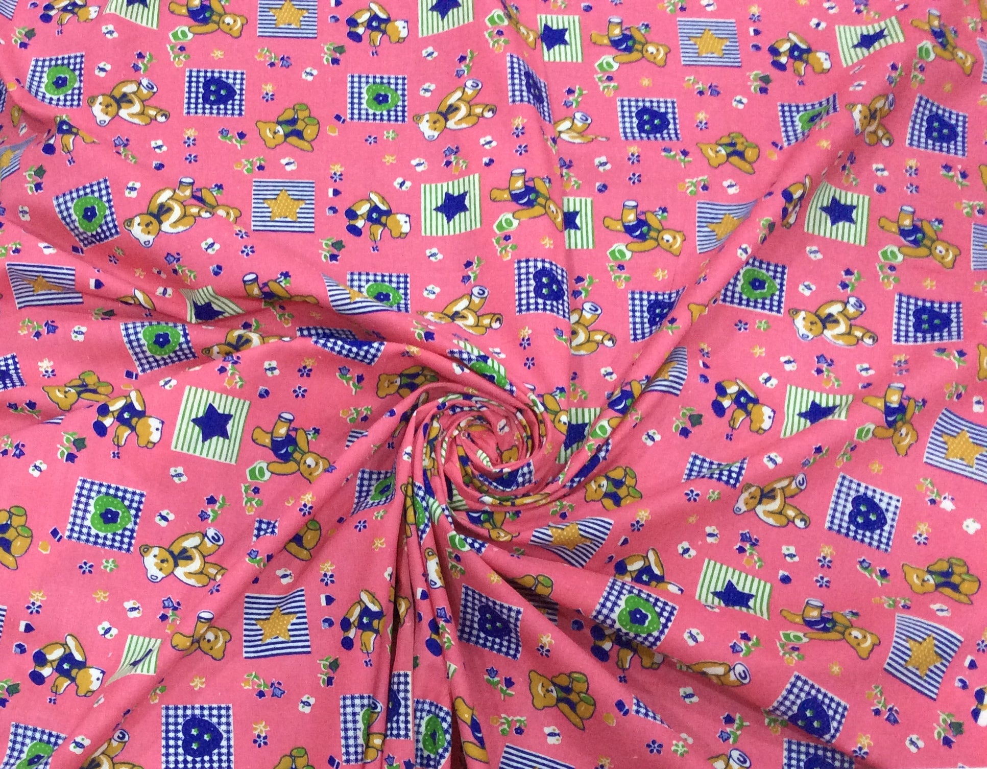Pink Rayon Print Fabric