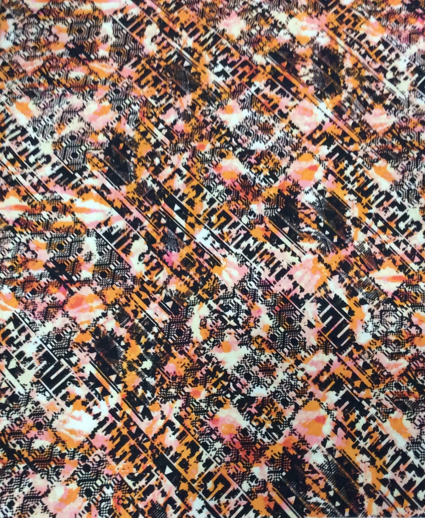 Brown Rayon Print Fabric