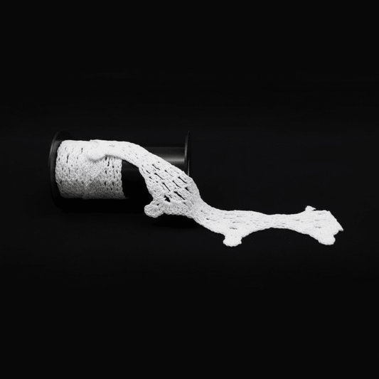 White Dyeable Cotton Hand Crochet Lace (Width : 1.5 Inch)