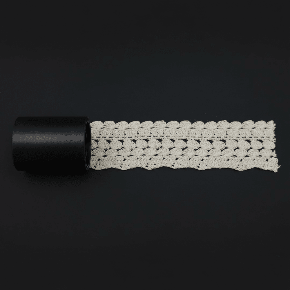 Off White Dyeable Cotton Hand Crochet Lace (Width : 2 Inch)