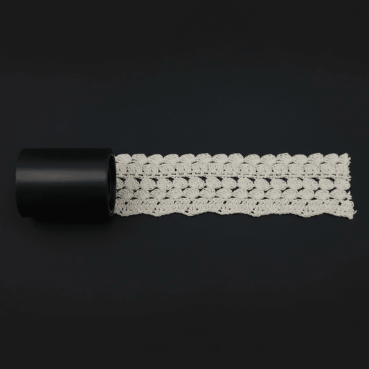 Off White Dyeable Cotton Hand Crochet Lace (Width : 2 Inch)
