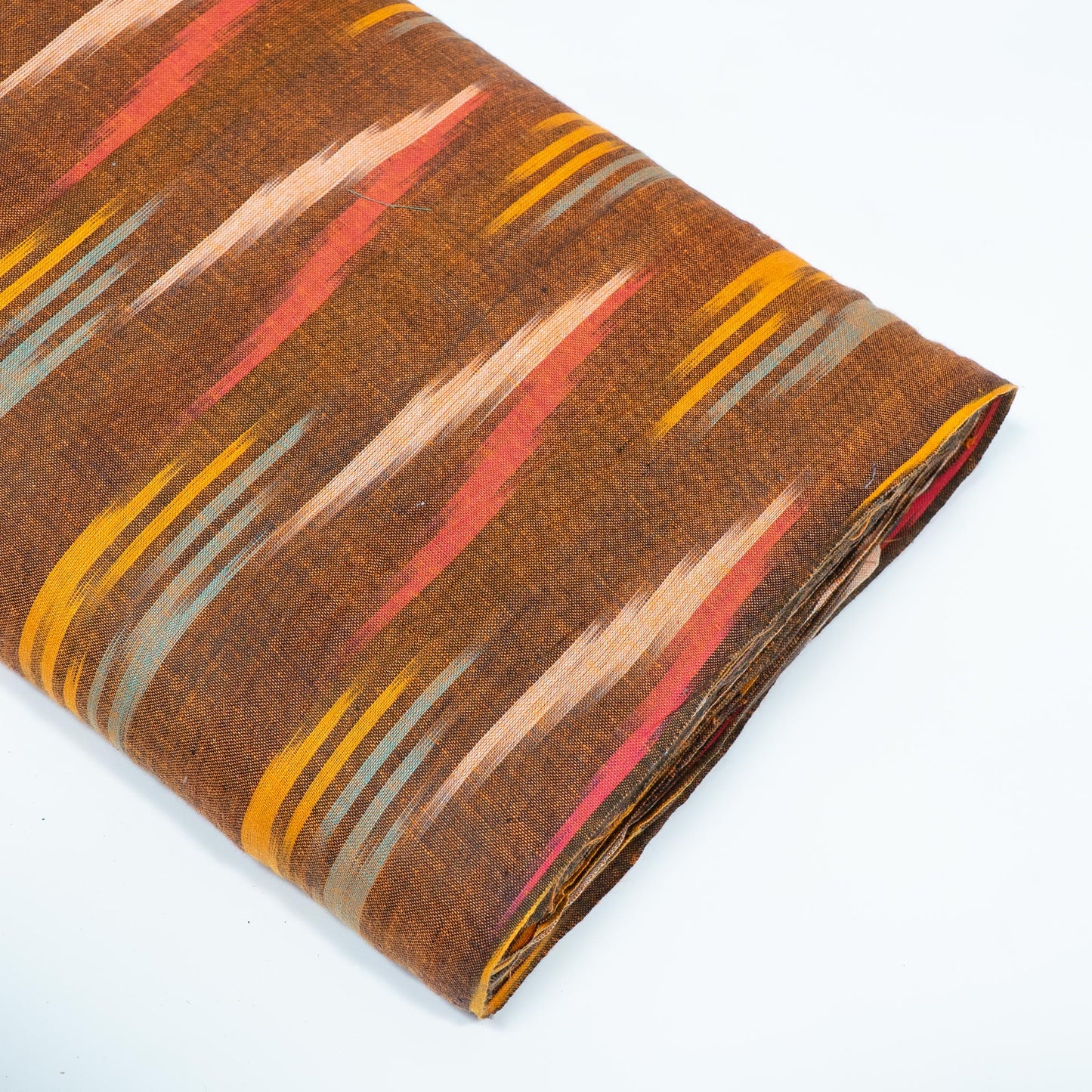 Multicolor Cotton Handloom Ikat Fabric for Dresses | Width: 44"