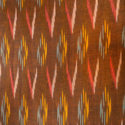 Multicolor Cotton Handloom Ikat Fabric for Dresses | Width: 44"