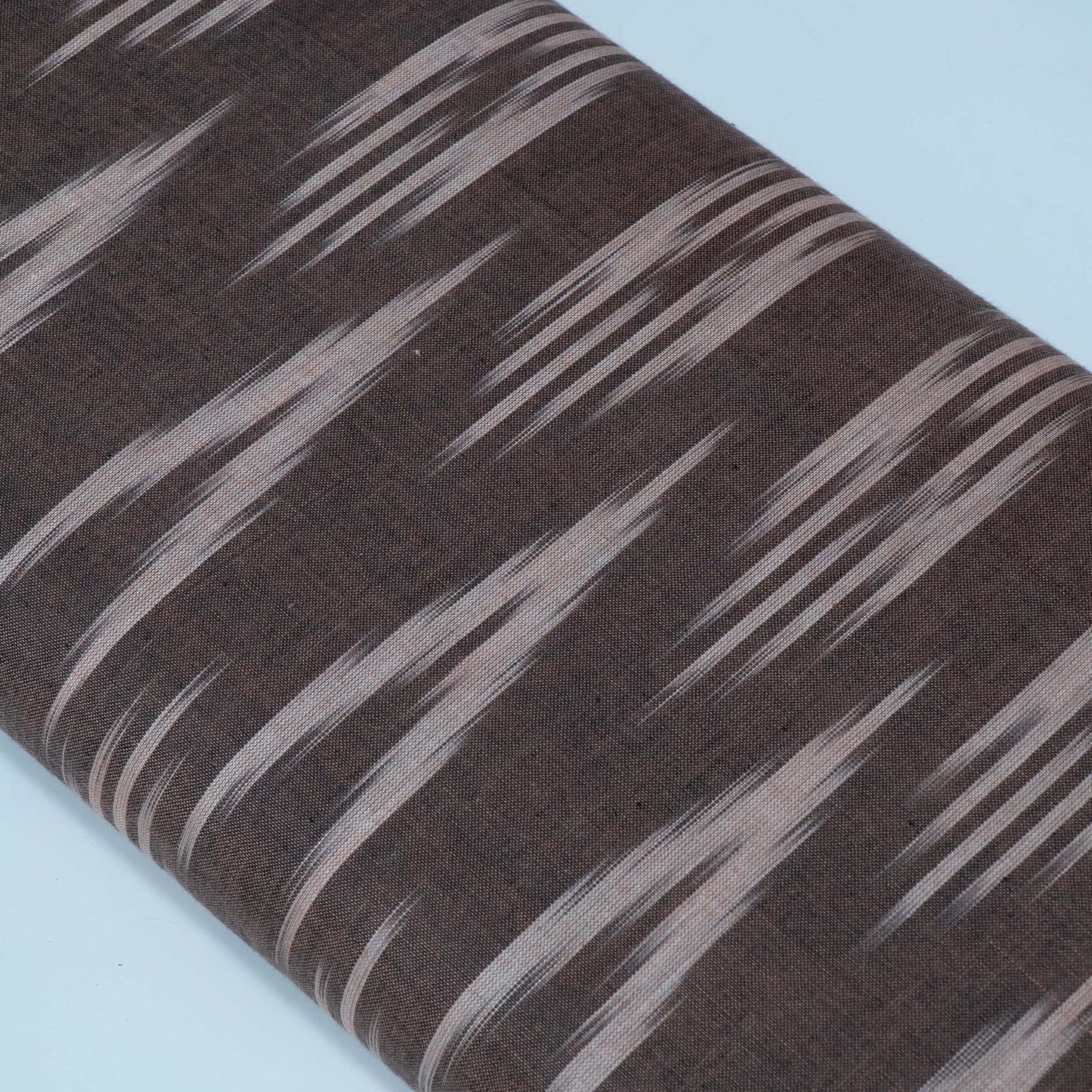 Brown Cotton Handloom Ikat Fabric for Dresses | Width: 44"