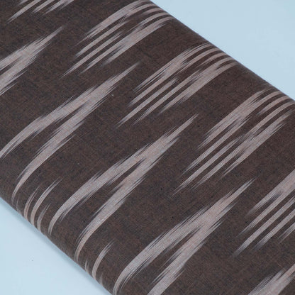 Brown Cotton Handloom Ikat Fabric for Dresses | Width: 44"