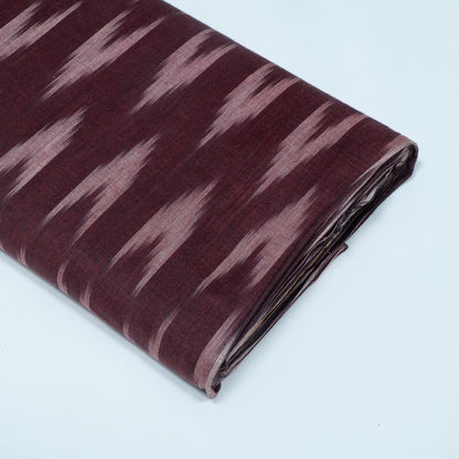 Wine color Cotton Handloom Ikat Fabric for Dresses | Width: 44"