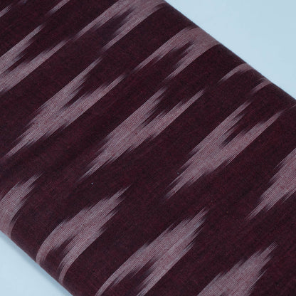 Wine color Cotton Handloom Ikat Fabric for Dresses | Width: 44"