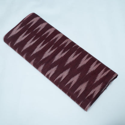 Wine color Cotton Handloom Ikat Fabric for Dresses | Width: 44"