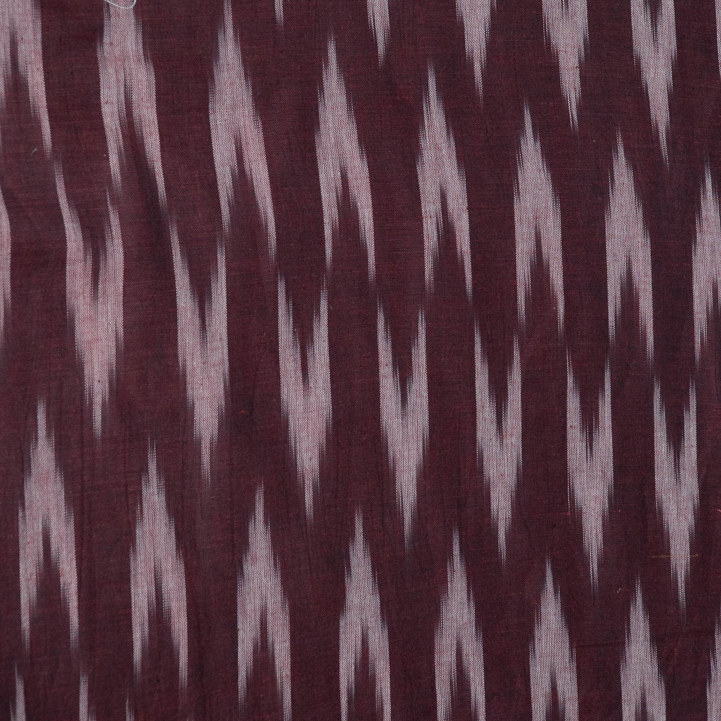 Wine color Cotton Handloom Ikat Fabric for Dresses | Width: 44"