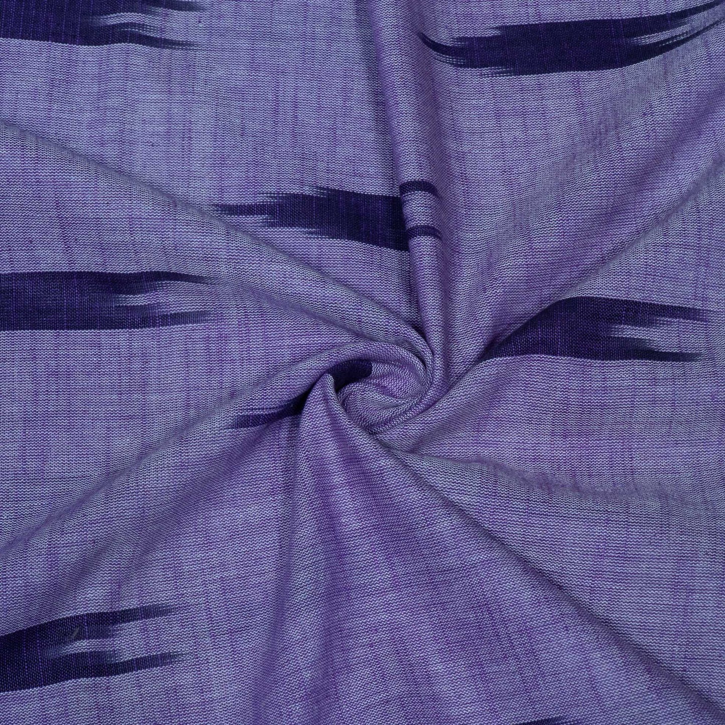 Purple Design Cotton Ikat Fabric for Dress Material | Width: 44"