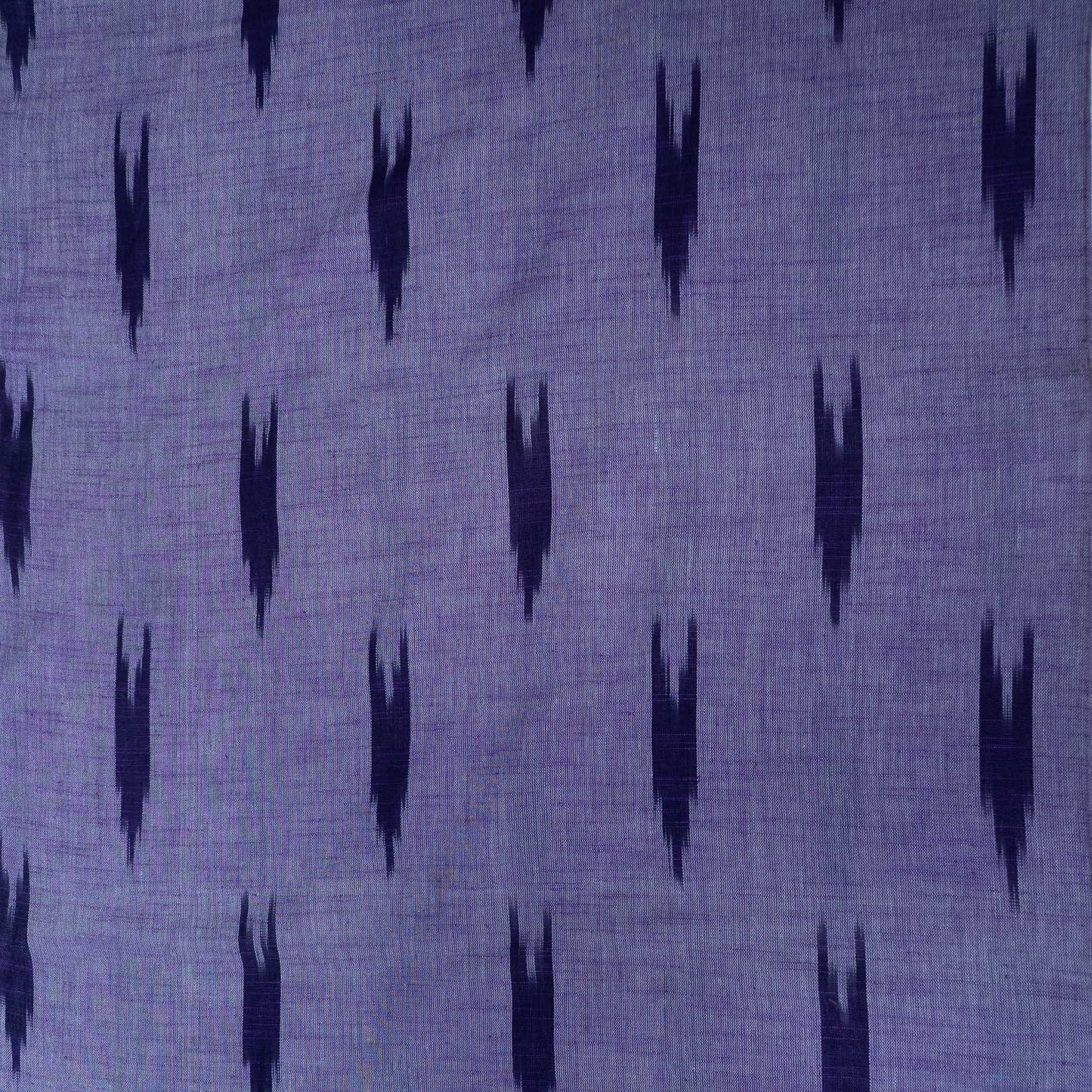 Purple Design Cotton Ikat Fabric for Dress Material | Width: 44"