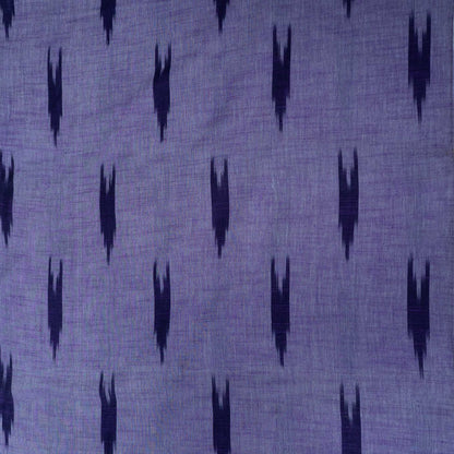 Purple Design Cotton Ikat Fabric for Dress Material | Width: 44"